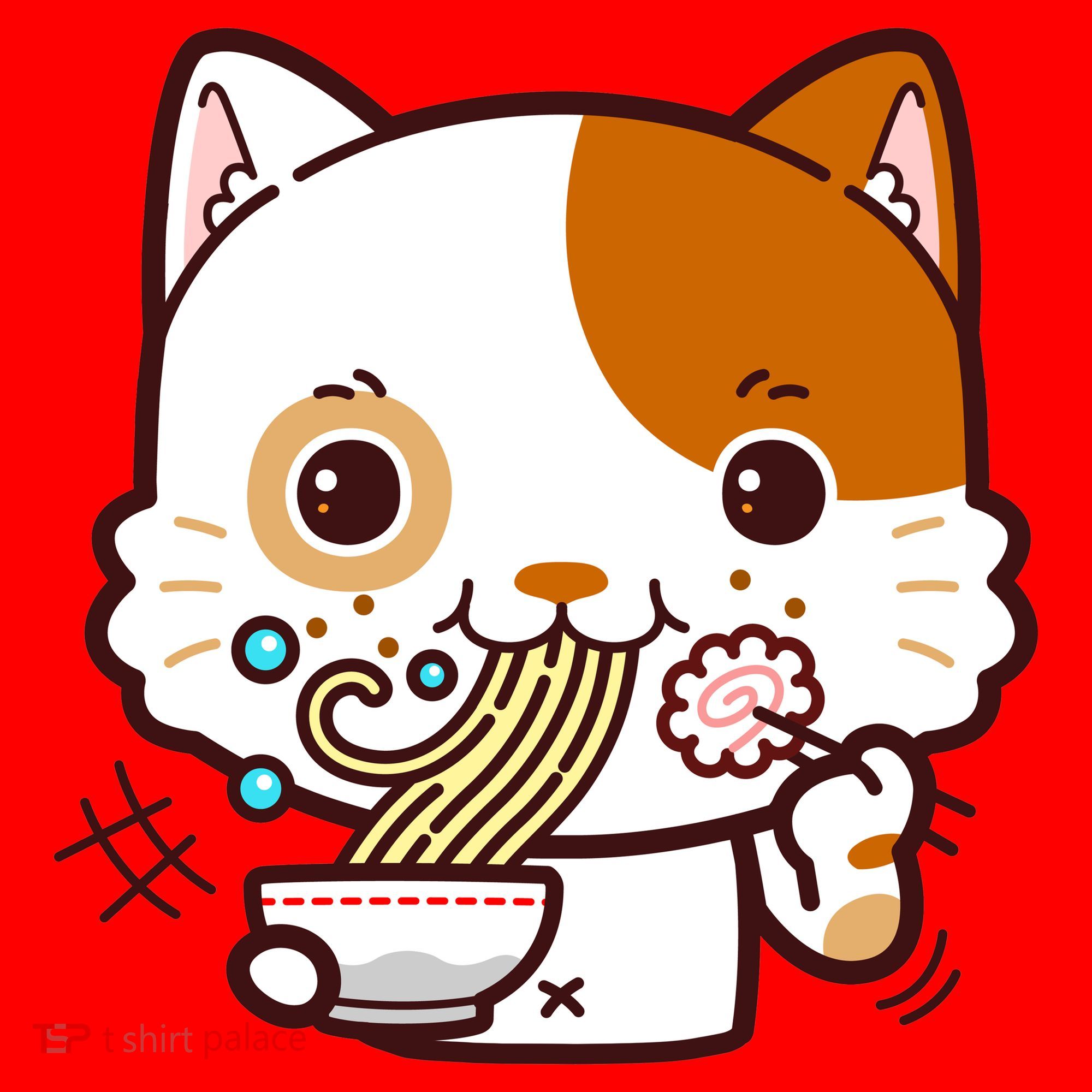 Kawaii Ramen Cat Santa Hat