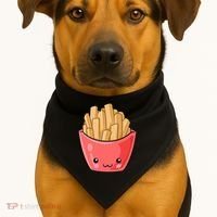 Kawii French Fry USA-Made Doggie Bandana thumb 1