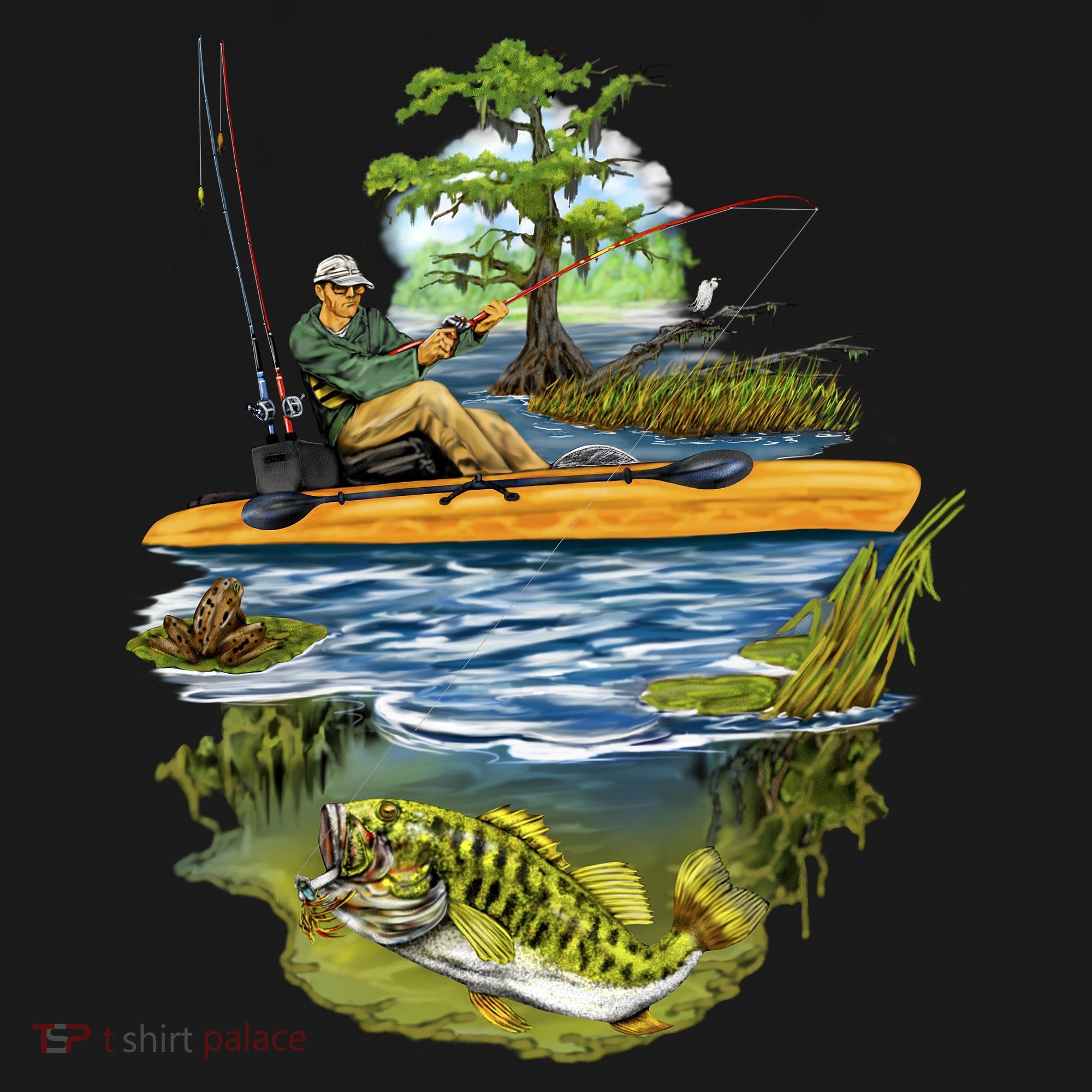 Kayak Fishing Long Sleeve Shirt