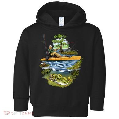 Kayak Fishing Toddler Hoodie