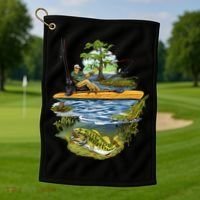 Kayak Fishing Golf Towel thumb 1
