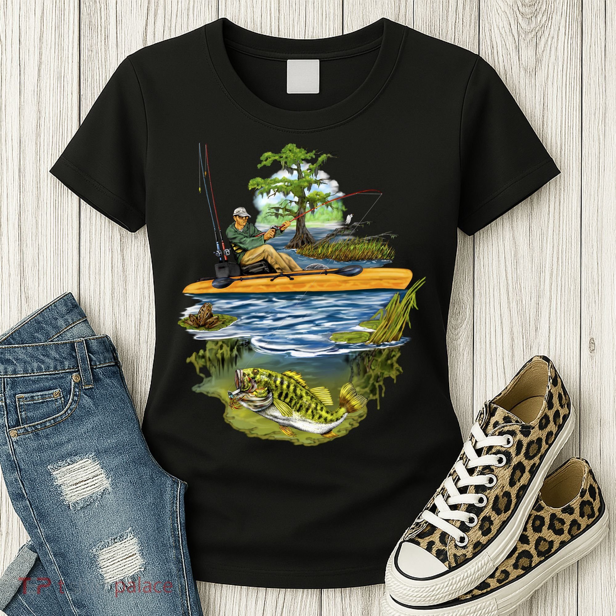 Kayak Fishing Women's T-Shirt