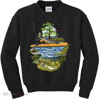 Kayak Fishing Kids Sweatshirt