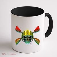 Kayak Skull Coffee Mug thumb 1