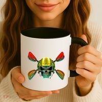 Kayak Skull Coffee Mug thumb 3