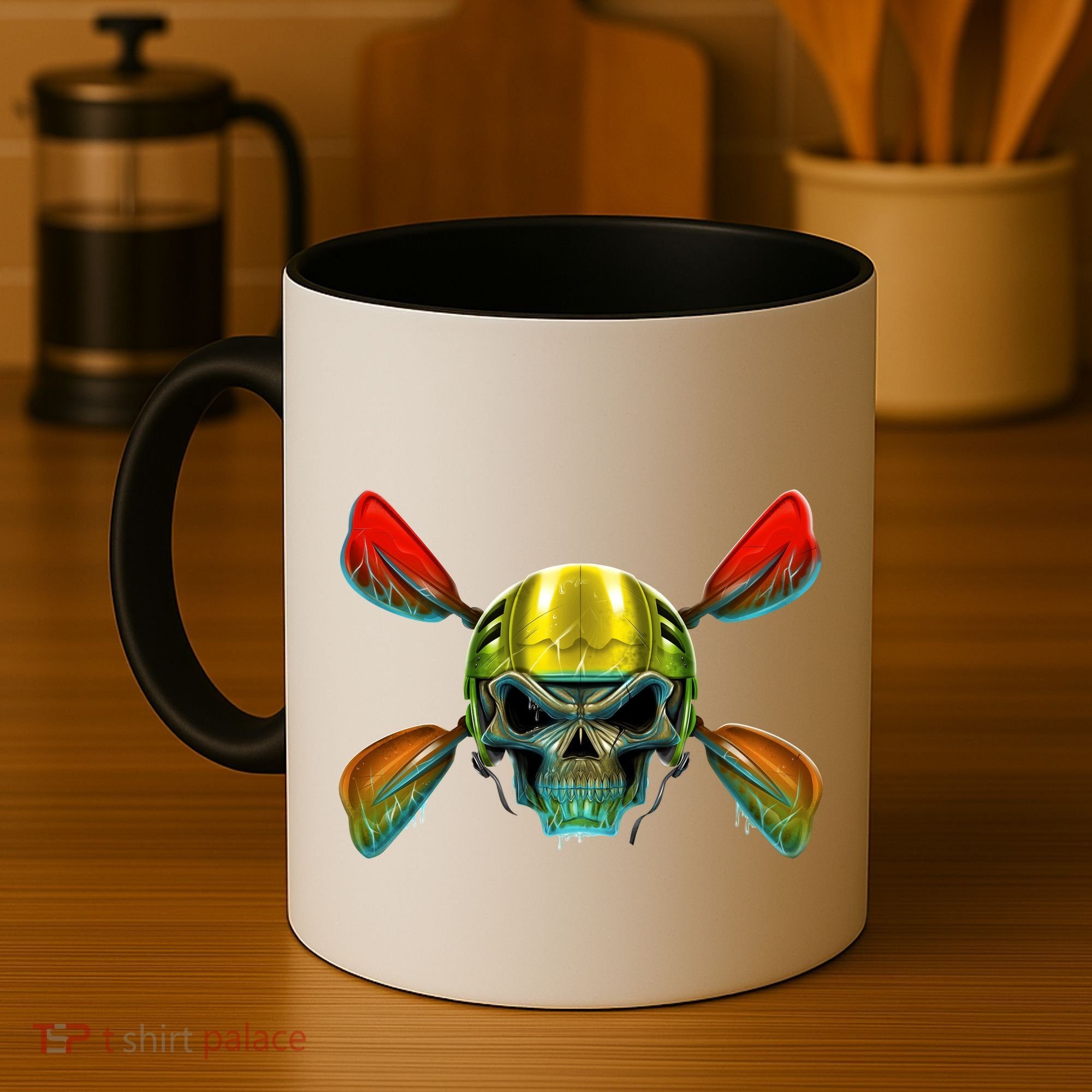 Kayak Skull Coffee Mug