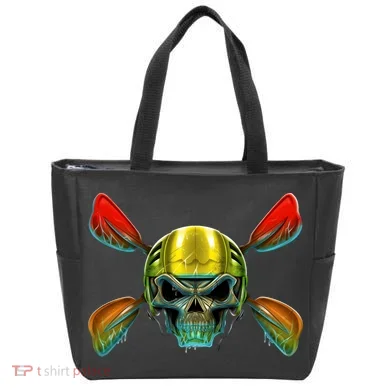 Kayak Skull Tote Bag