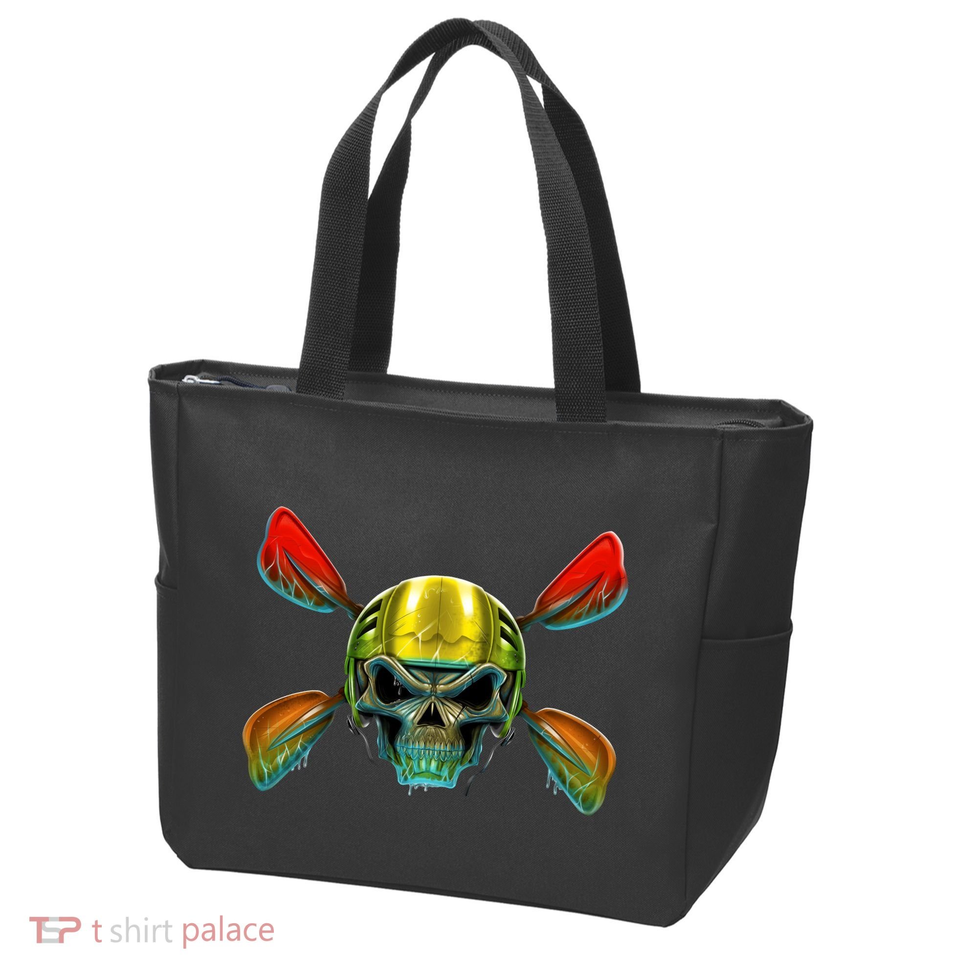 Kayak Skull Tote Bag