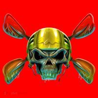 Kayak Skull Santa Hat thumb 1