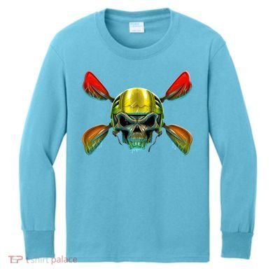 Kayak Skull Kids Long Sleeve Shirt
