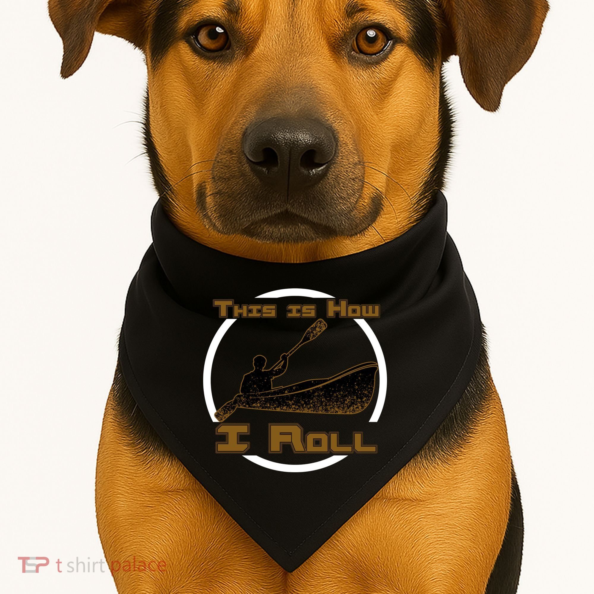 Kayak This Is How I Roll  USA-Made Doggie Bandana