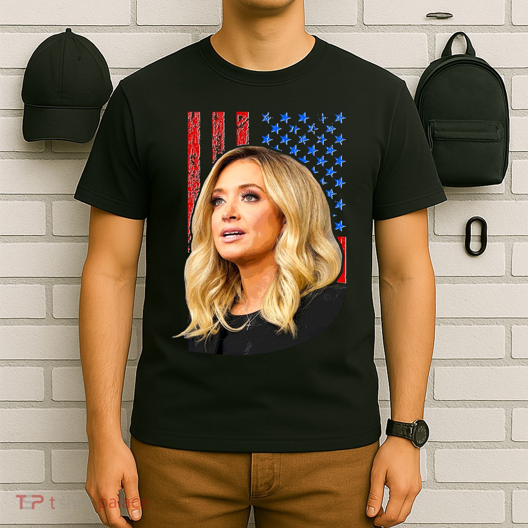 Kayleigh McEnany USA Flag T-Shirt