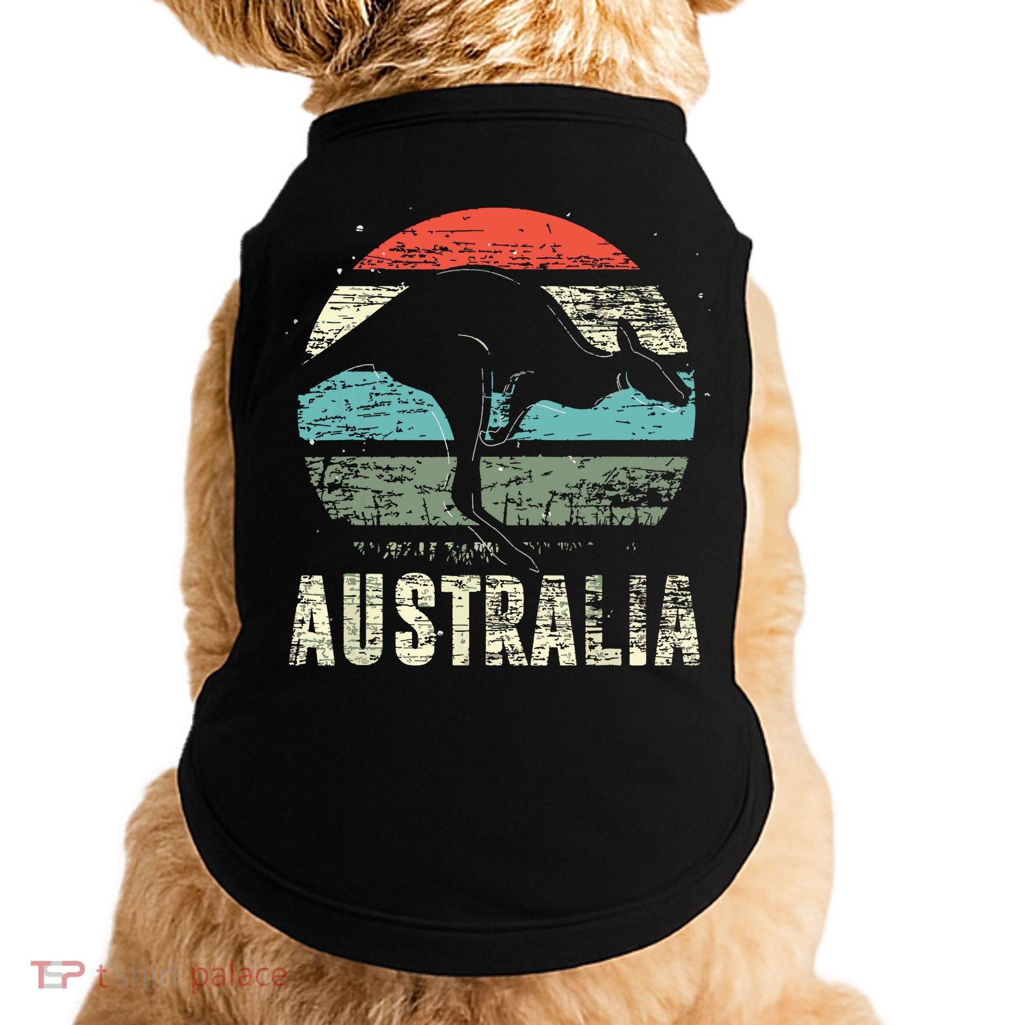 Kangaroo Aussie Zoo Animal Lover Retro Australia Doggie Tank