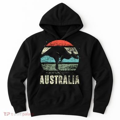 Kangaroo Aussie Zoo Animal Lover Retro Australia Hoodie
