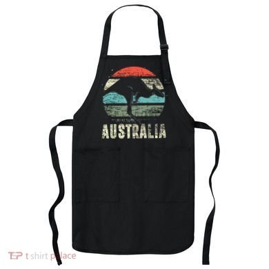 Kangaroo Aussie Zoo Animal Lover Retro Australia Apron