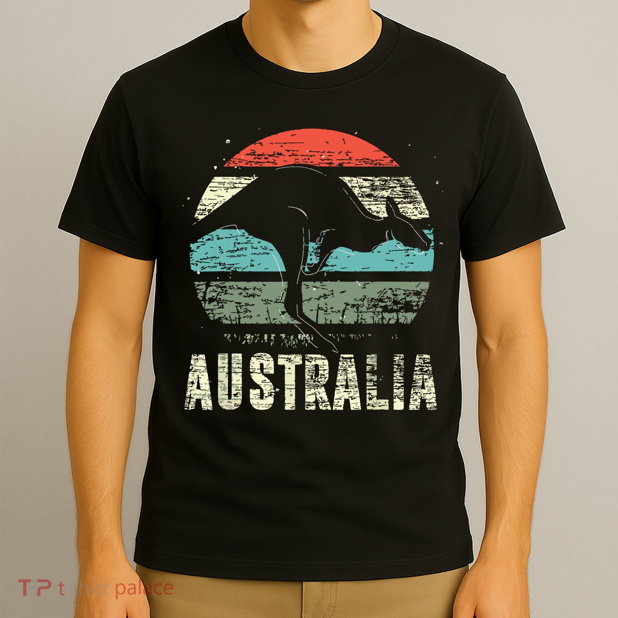 Kangaroo Aussie Zoo Animal Lover Retro Australia T-Shirt
