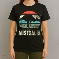 Kangaroo Aussie Zoo Animal Lover Retro Australia T-Shirt thumb 4
