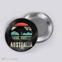 Kangaroo Aussie Zoo Animal Lover Retro Australia Button thumb 0