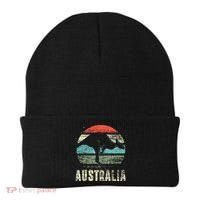 Kangaroo Aussie Zoo Animal Lover Retro Australia Beanie thumb 0