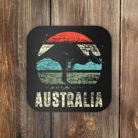 Kangaroo Aussie Zoo Animal Lover Retro Australia Coaster thumb 0