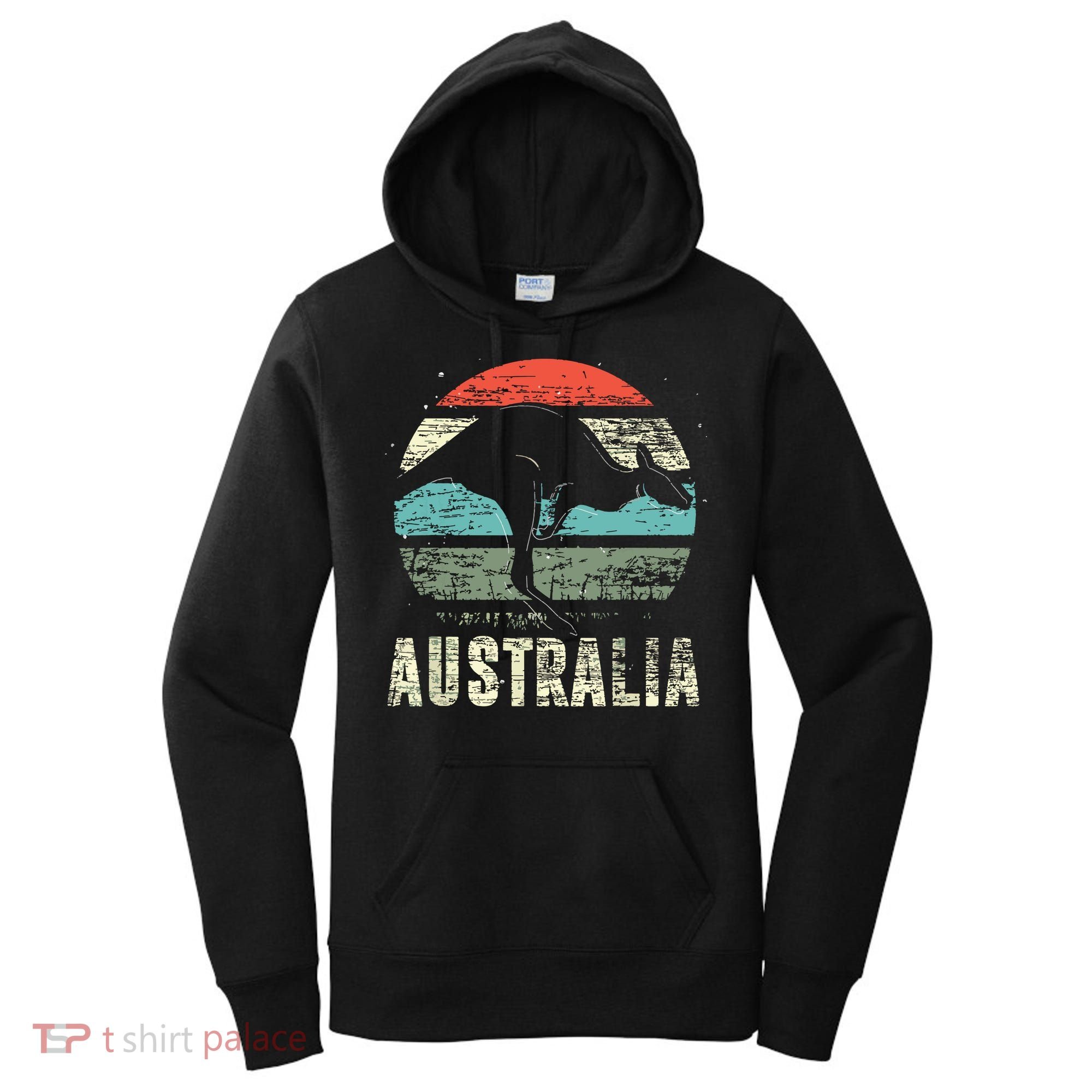 Kangaroo Aussie Zoo Animal Lover Retro Australia Women's Hoodie