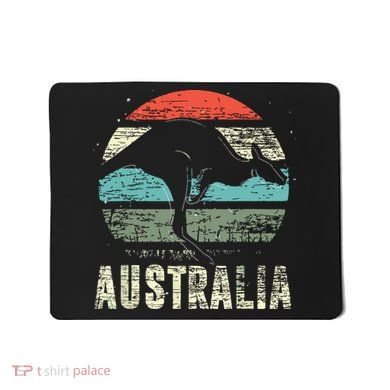 Kangaroo Aussie Zoo Animal Lover Retro Australia Mousepad