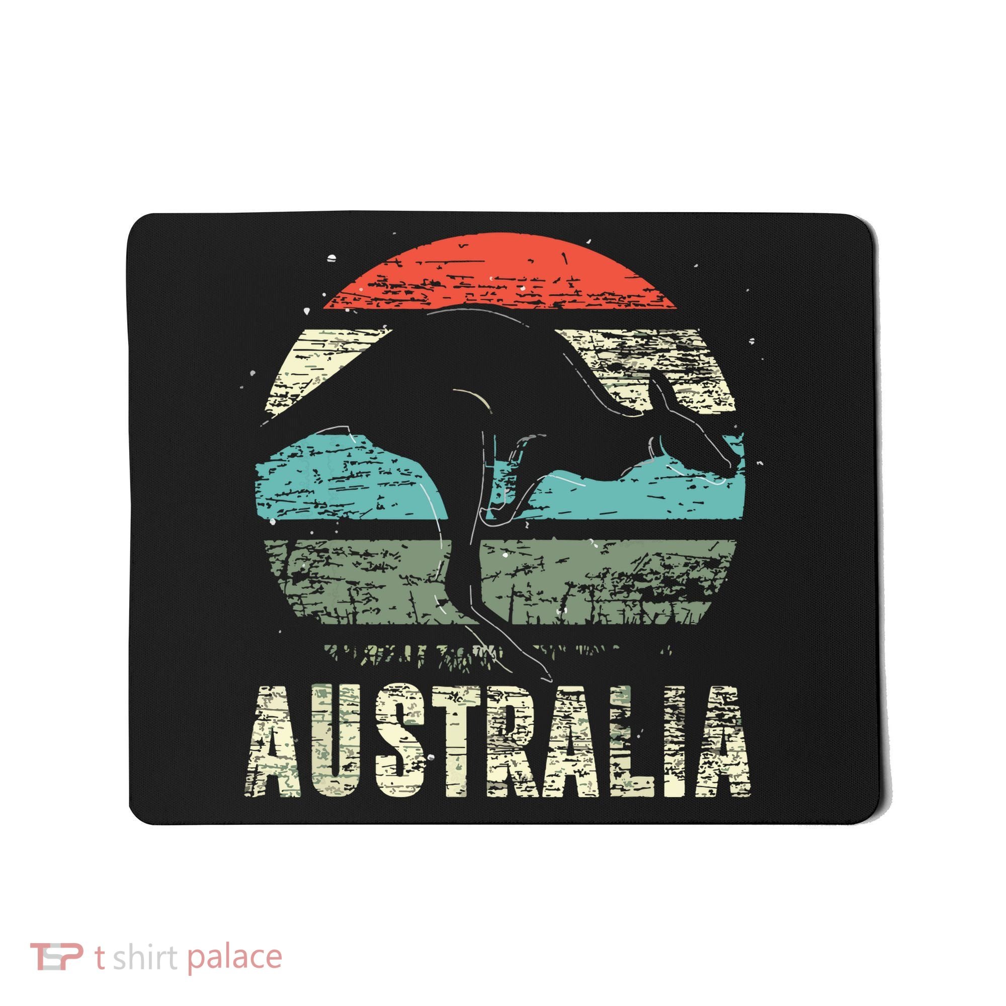 Kangaroo Aussie Zoo Animal Lover Retro Australia Mousepad