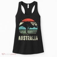 Kangaroo Aussie Zoo Animal Lover Retro Australia Women's Tank Top thumb 0
