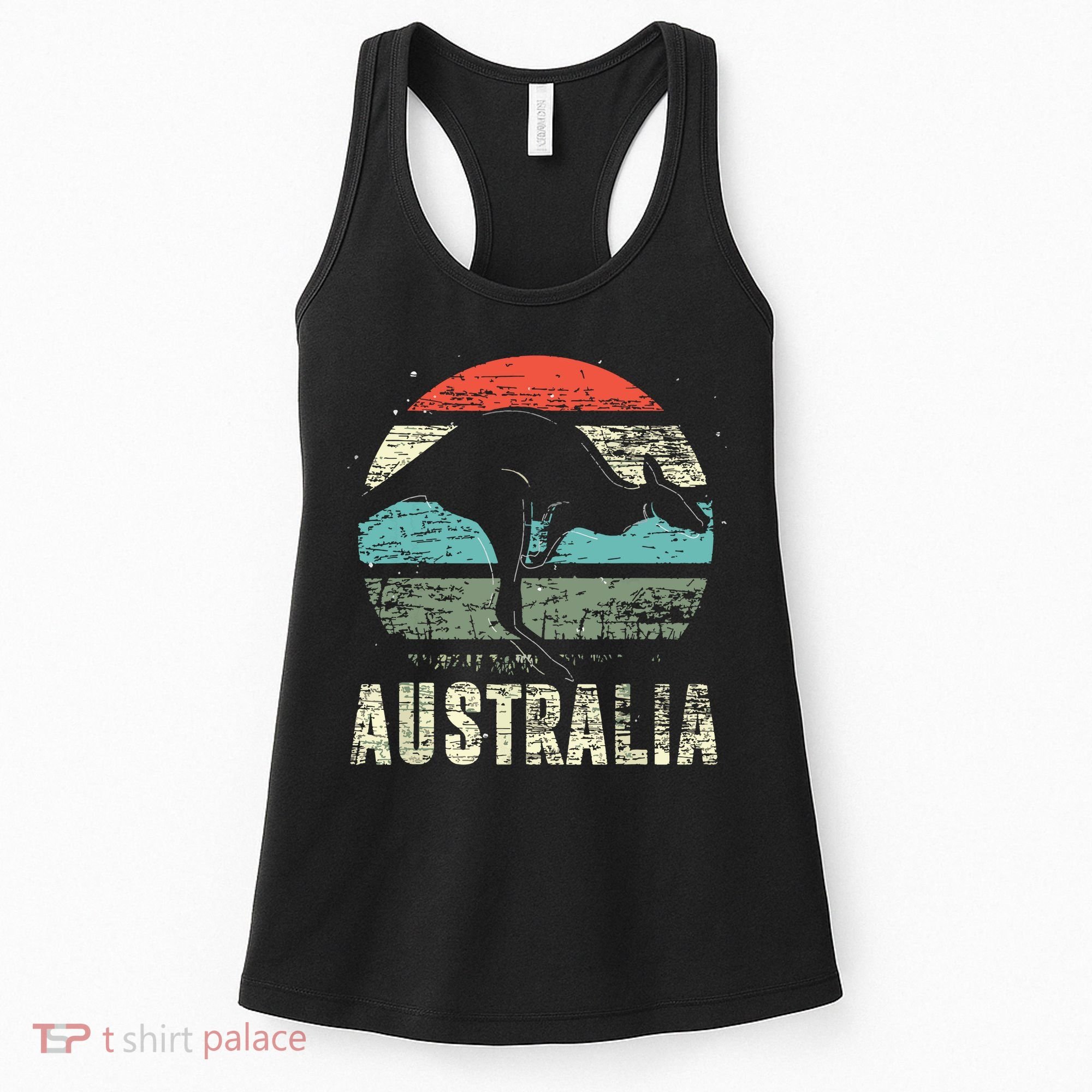 Kangaroo Aussie Zoo Animal Lover Retro Australia Women's Tank Top