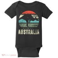 Kangaroo Aussie Zoo Animal Lover Retro Australia Baby Bodysuit thumb 0