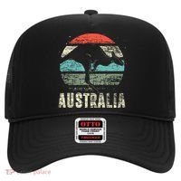 Kangaroo Aussie Zoo Animal Lover Retro Australia Hat thumb 0