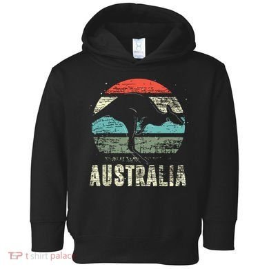 Kangaroo Aussie Zoo Animal Lover Retro Australia Toddler Hoodie