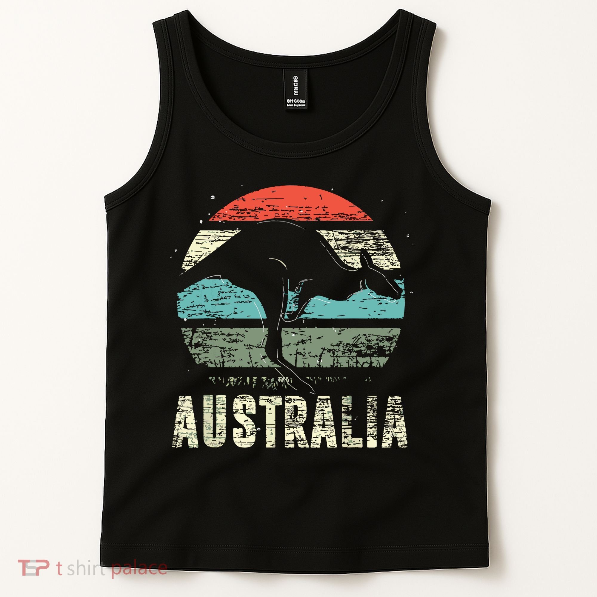 Kangaroo Aussie Zoo Animal Lover Retro Australia Tank Top