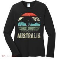 Kangaroo Aussie Zoo Animal Lover Retro Australia Women's Long Sleeve Shirt thumb 0