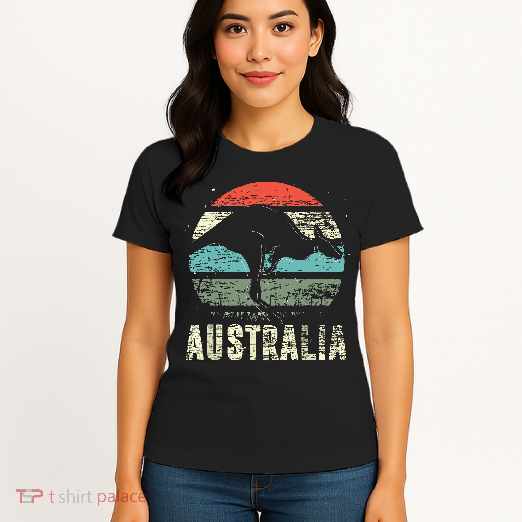 Kangaroo Aussie Zoo Animal Lover Retro Australia Women's T-Shirt