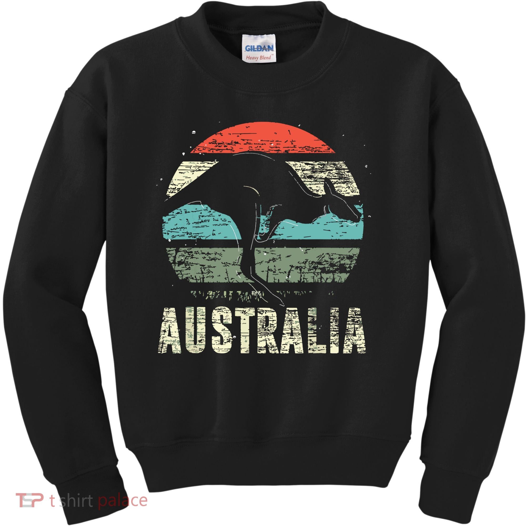 Kangaroo Aussie Zoo Animal Lover Retro Australia Kids Sweatshirt