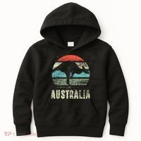 Kangaroo Aussie Zoo Animal Lover Retro Australia Kids Hoodie thumb 0