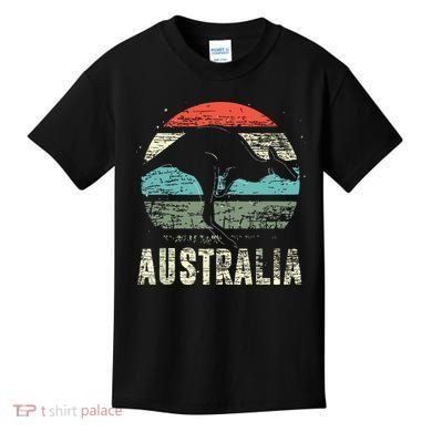 Kangaroo Aussie Zoo Animal Lover Retro Australia Kids T-Shirt