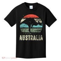 Kangaroo Aussie Zoo Animal Lover Retro Australia Kids T-Shirt thumb 0