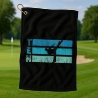 Karate Birthday 10 Year Year Taekwondo Golf Towel thumb 1