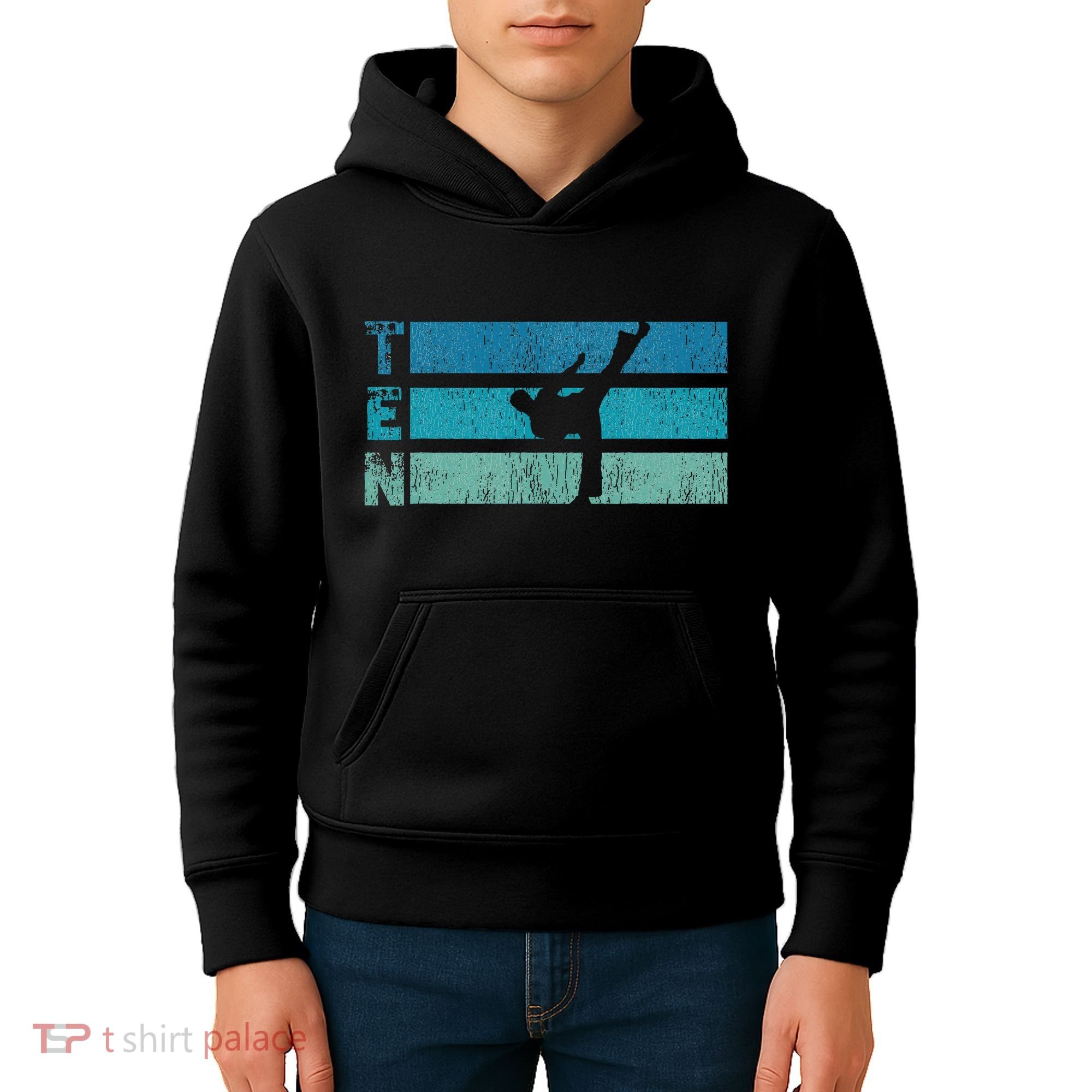 Karate Birthday 10 Year Year Taekwondo Kids Hoodie