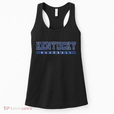 Kentucky Baseball Blue Vintage Text Women's Tank Top
