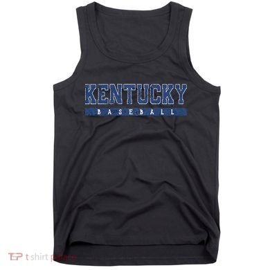 Kentucky Baseball Blue Vintage Text Tank Top