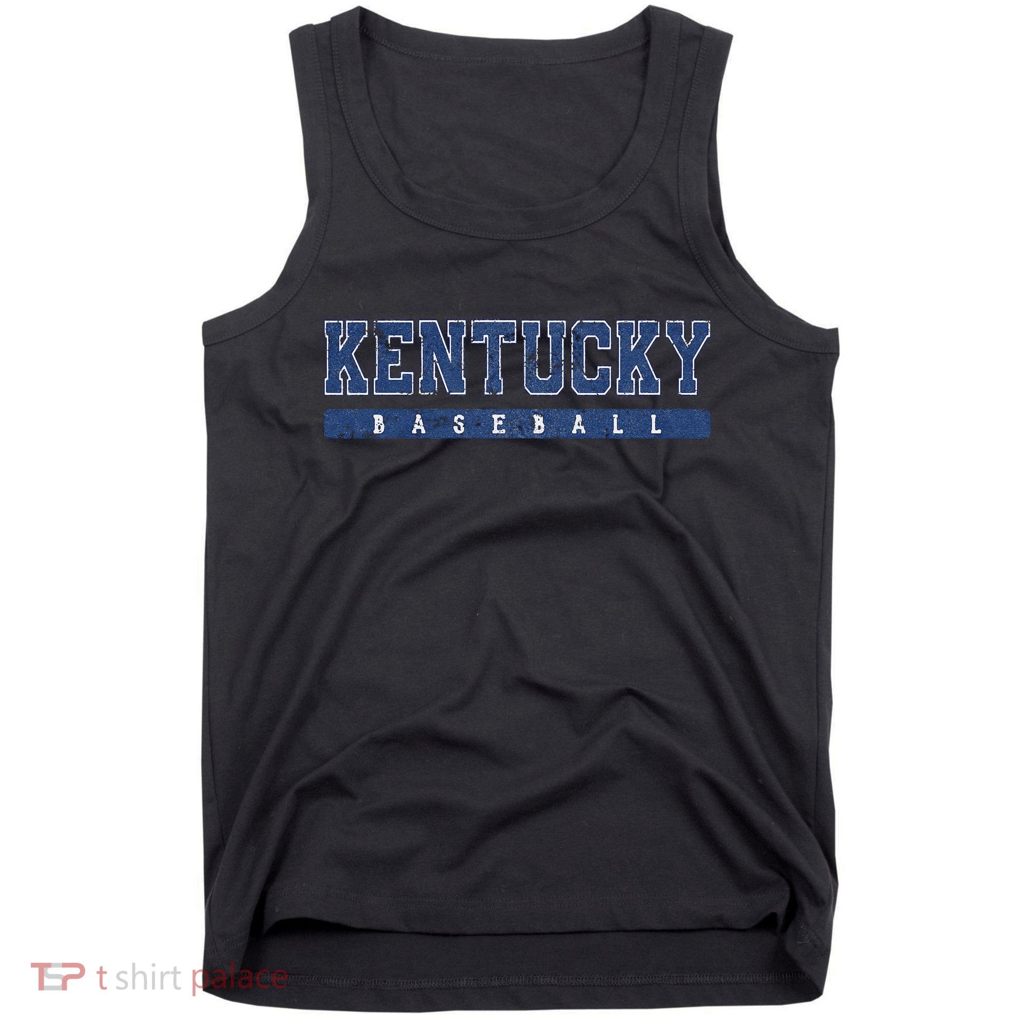 Kentucky Baseball Blue Vintage Text Tank Top