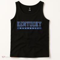 Kentucky Baseball Blue Vintage Text Tank Top thumb 2