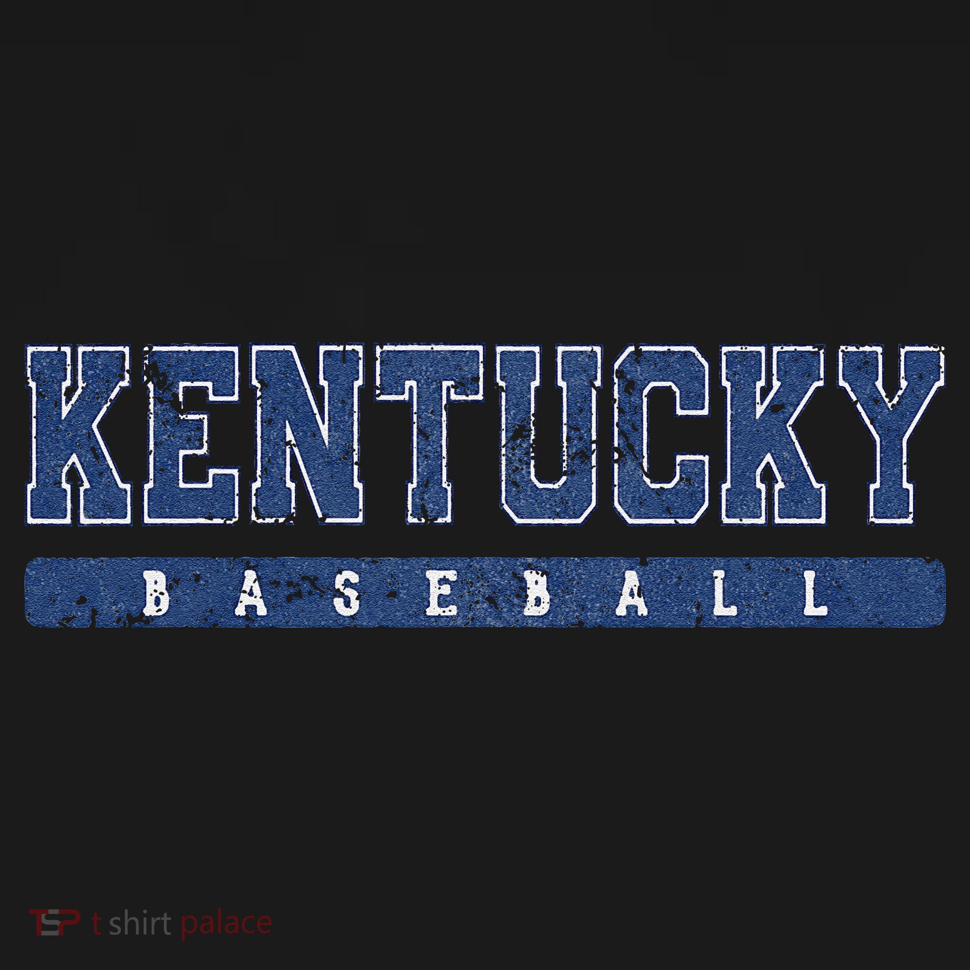 Kentucky Baseball Blue Vintage Text Tank Top