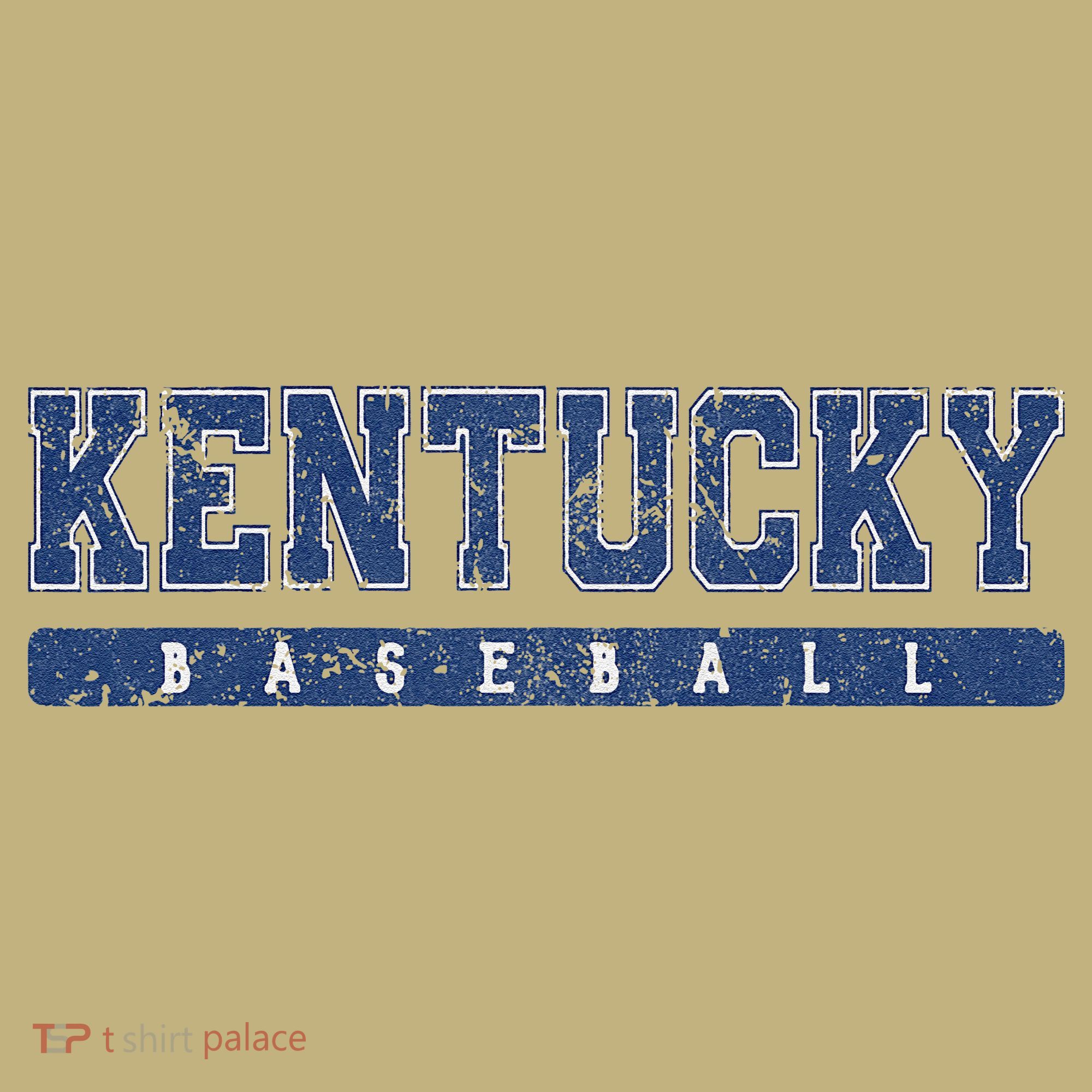 Kentucky Baseball Blue Vintage Text Sweatshirt
