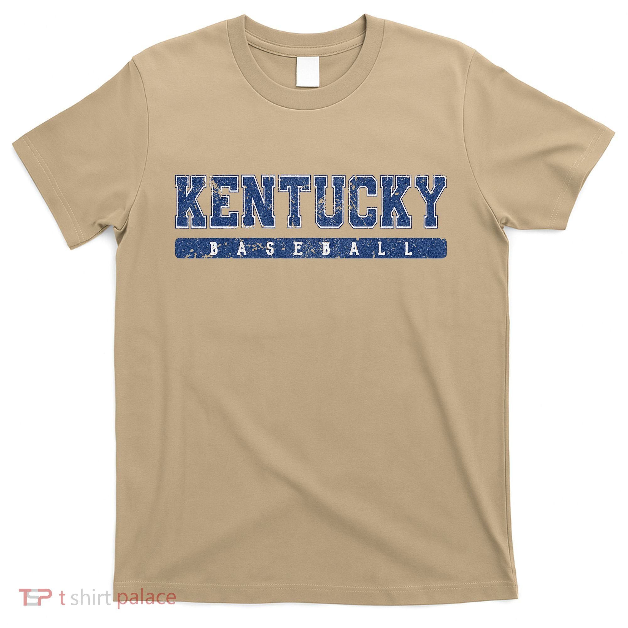 Kentucky Baseball Blue Vintage Text T-Shirt