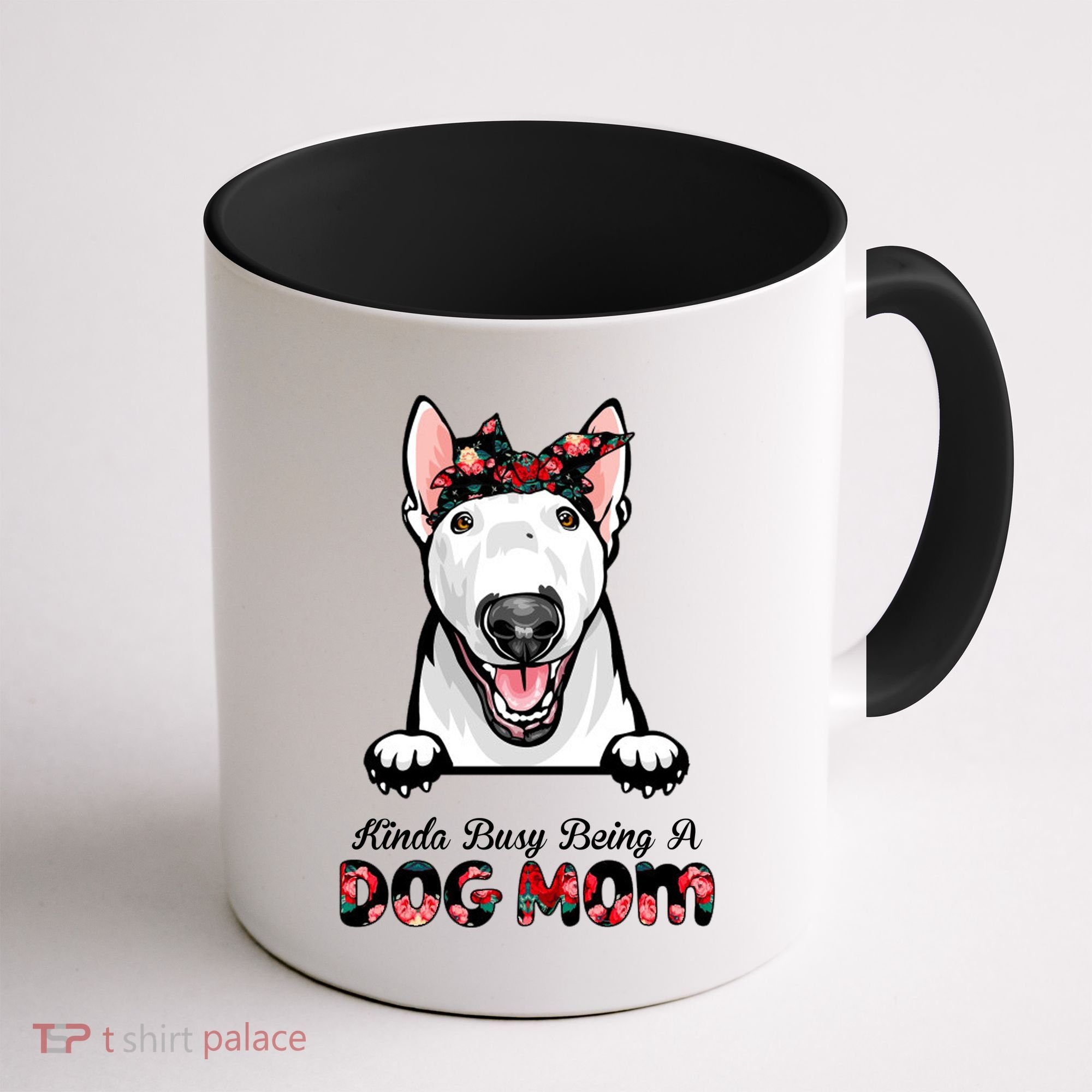 Kinda Busy Being A Dog Mom Floral Coffee Mug