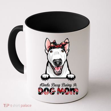 Kinda Busy Being A Dog Mom Floral Coffee Mug